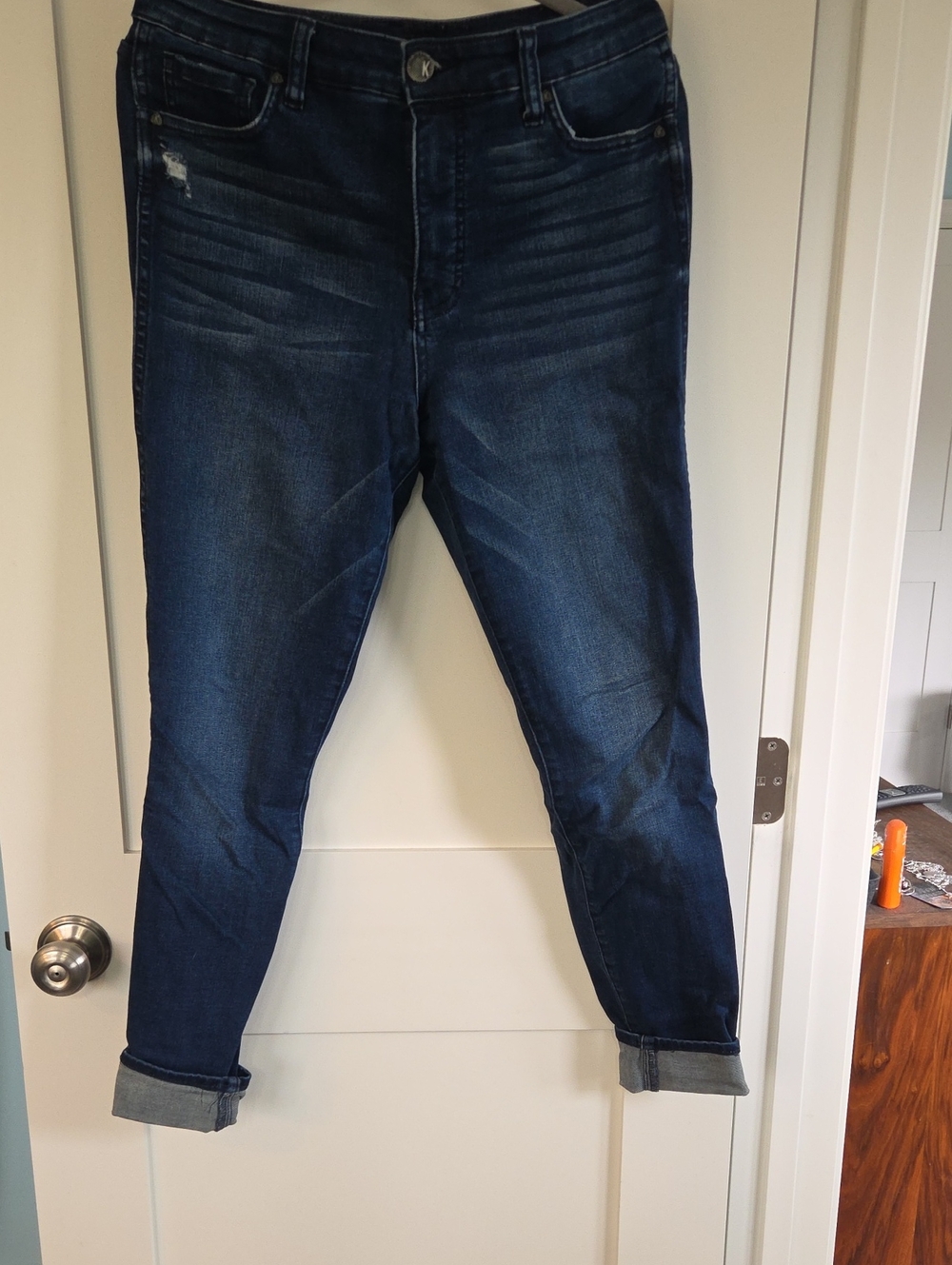 Kut from the Kloth Dark Blue Cropped Slim Jeans
